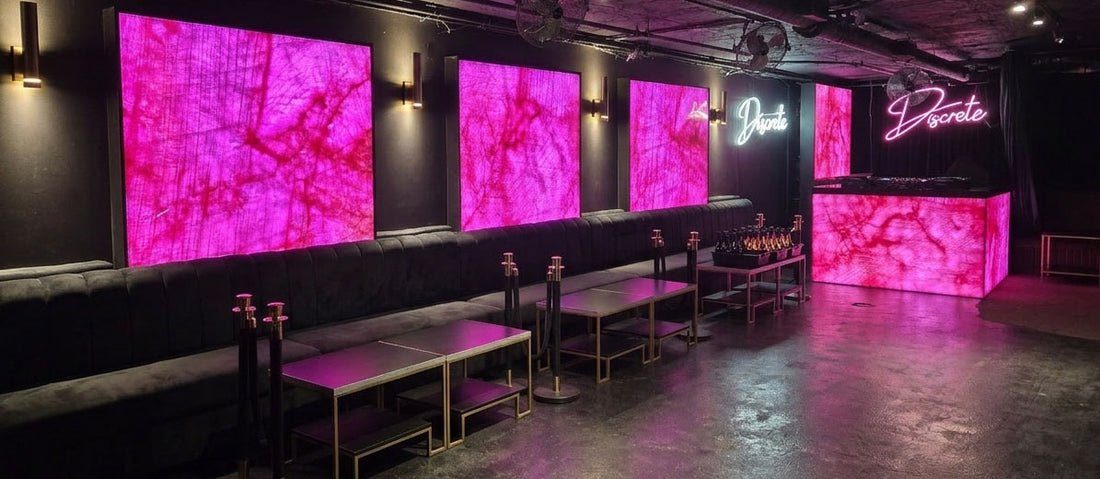 Custom size Backlit Light Panels to illuminate a backsplash