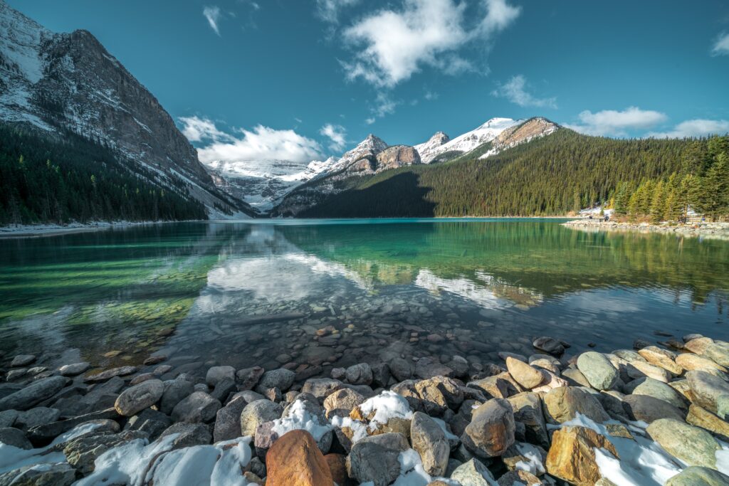 Mountain and Lake image. Great for a Faux Window