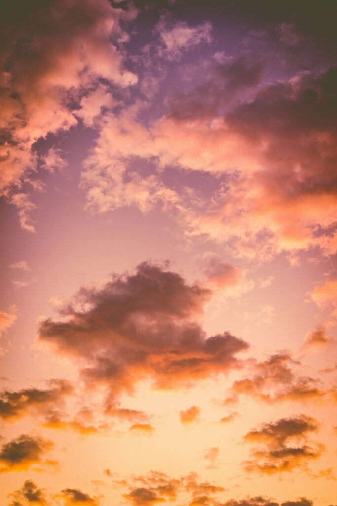 Colorful Cloudy Sunset poster for a Faux Window